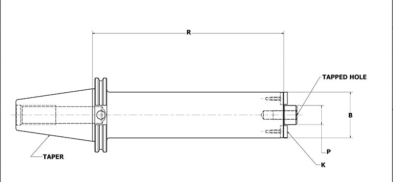 Shell Mill Extension Adapters BT-50 Face Mill / Shell Mill Extensions – Precision Components